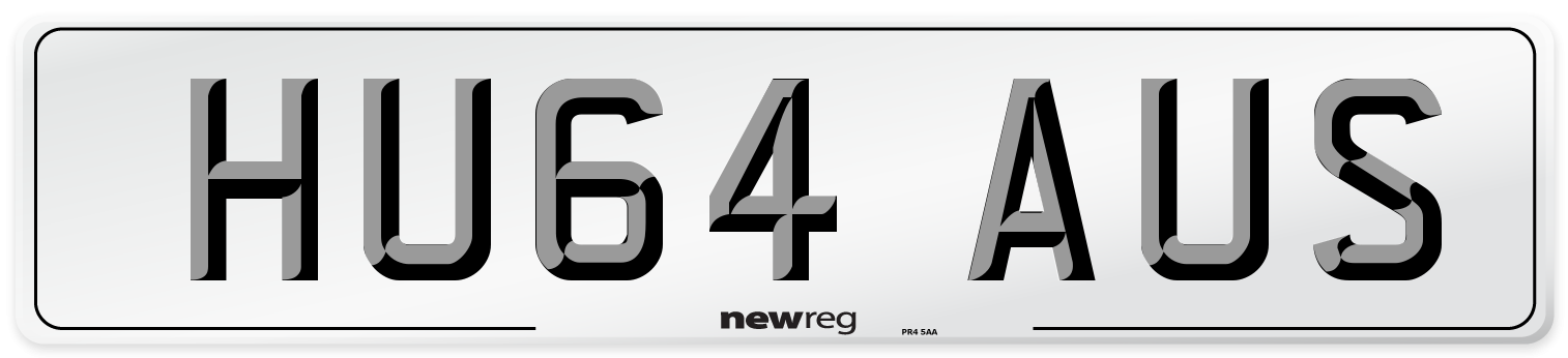 HU64 AUS Number Plate from New Reg